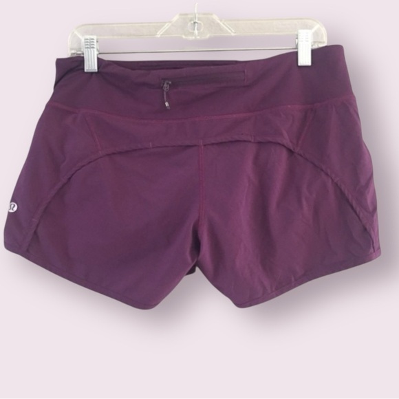 LULULEMON HOT HOTIE SHORTS 4” INSEAM PURPLE SIZE 6 - Picture 2 of 4